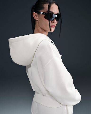 Nike - Áo khoác hoodie thể thao Nữ Phoenix Fleece Women's Loose Cropped Full-Zip Hoodie