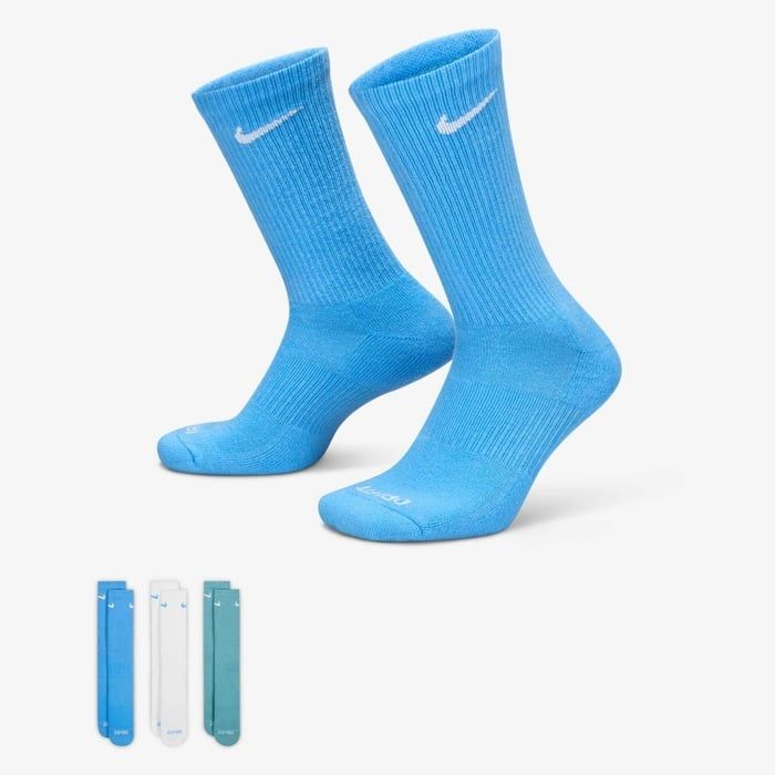 Nike - Vớ thể thao cổ cao (3 đôi) Nam Everyday Plus Cushioned Training Crew Socks (3 Pairs)