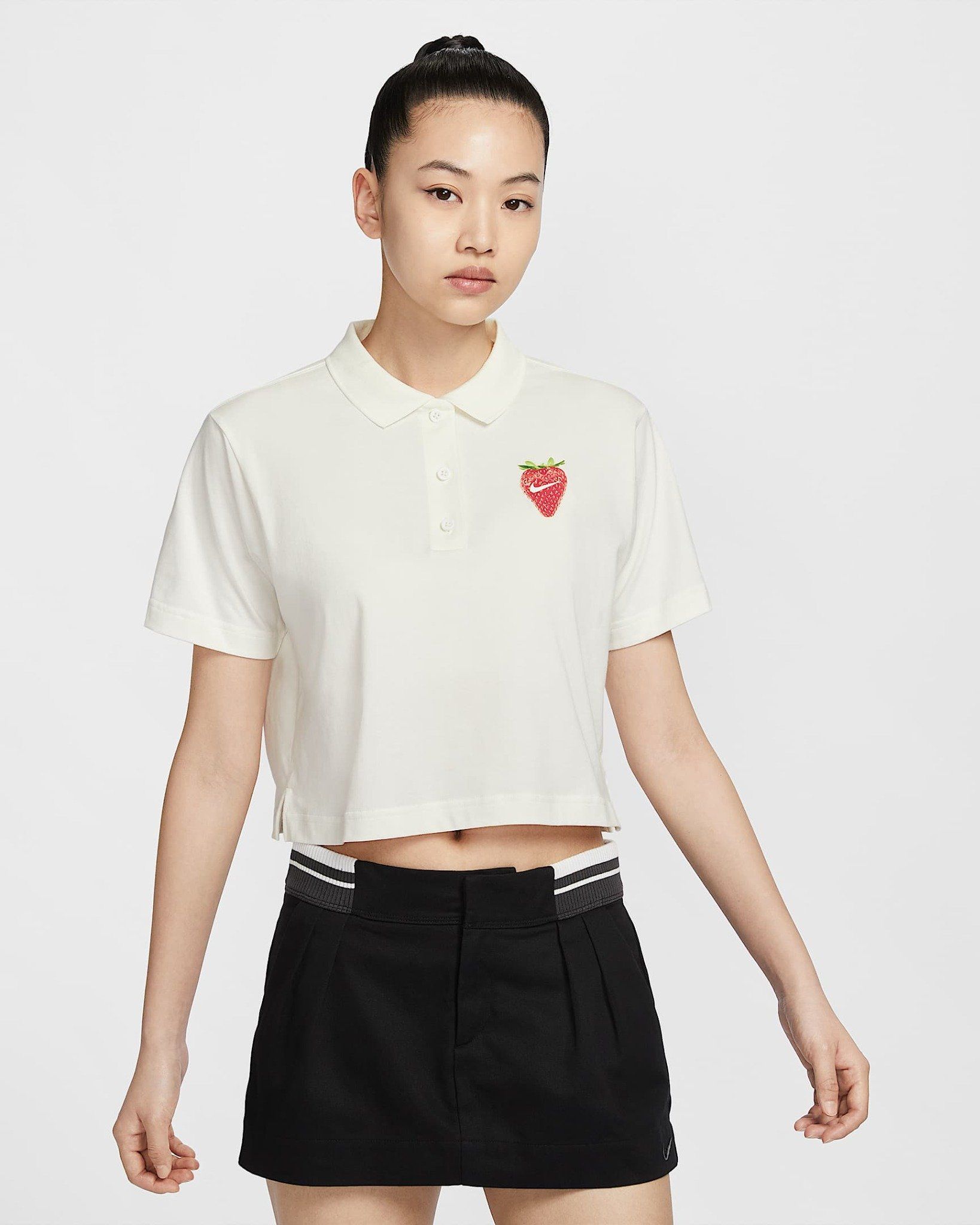 Nike - Áo polo thể thao Nữ Nike Sportswear Women's Cropped Polo