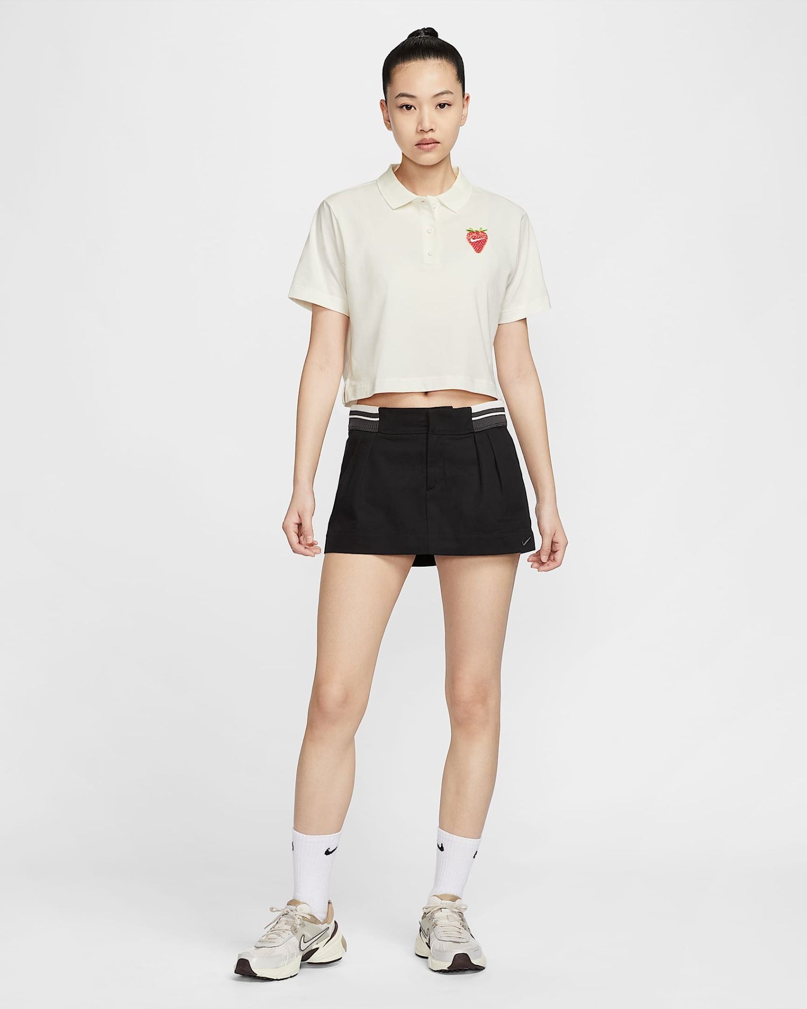 Nike - Áo polo thể thao Nữ Nike Sportswear Women's Cropped Polo