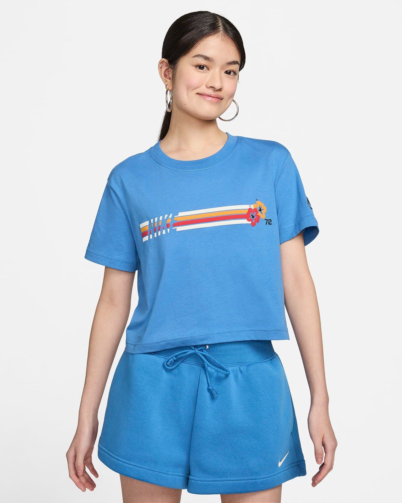 Nike - Áo thun thời trang Nữ Women's Woven Cropped T-Shirt