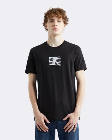 Calvin Klein - Áo phông tay ngắn nam Small Box Logo Pima Cotton Slim Tee