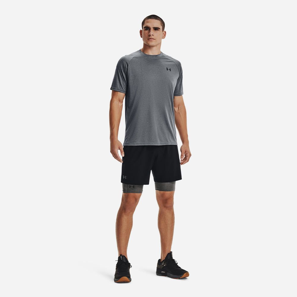 Under Armour - Quần ngắn ống ôm nam Armour Heatgear® Pocket Long Shorts Training
