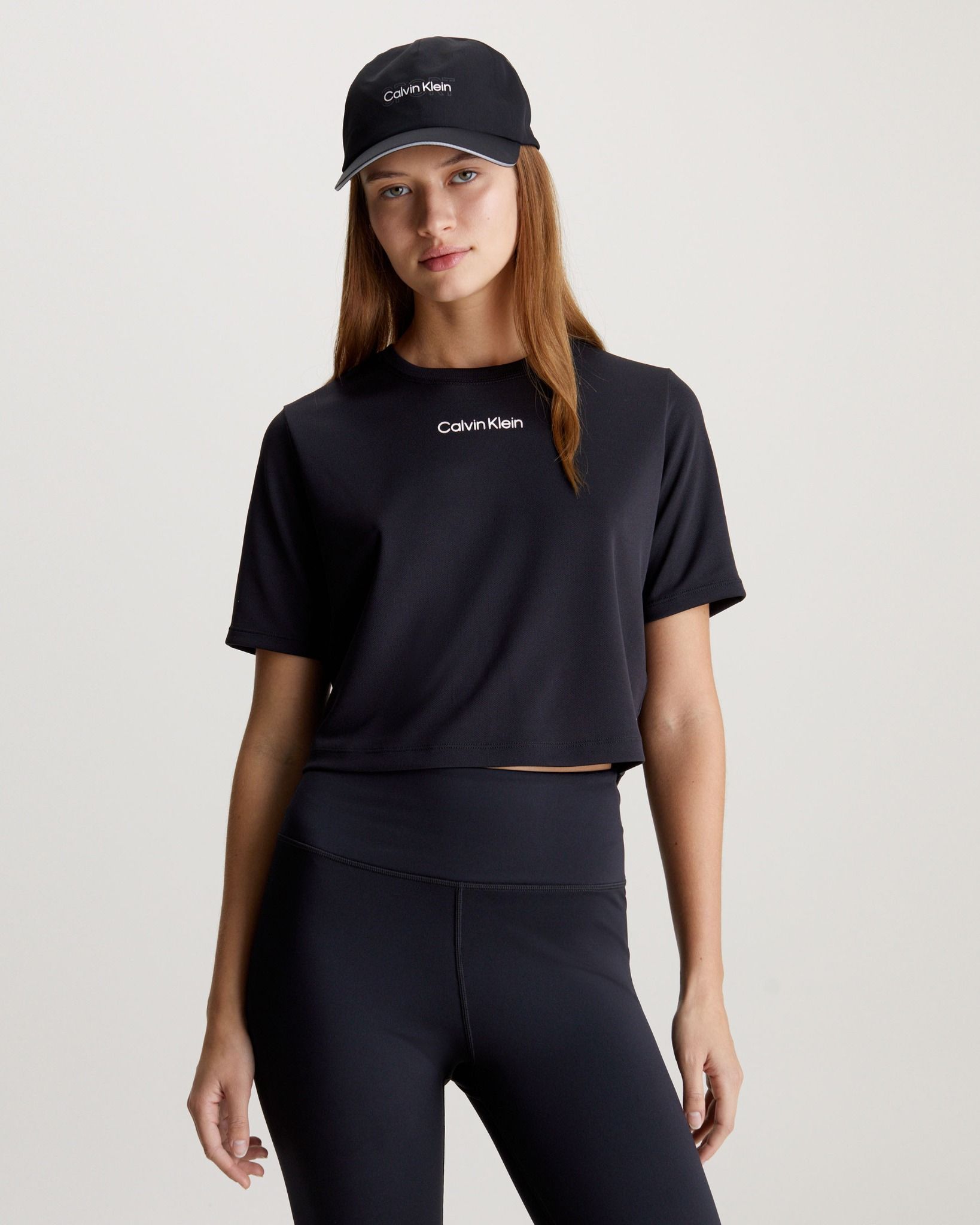 Calvin Klein - Áo thun thể thao nữ Cropped Gym T-Shirt