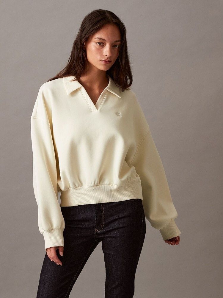 Calvin Klein - Áo len tay dài CK nữ Monogram Roll Neck Jumper