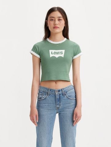 Levi's - Áo tay ngắn nữ Levi's® Women's Graphic Ringer Mini T-Shirt