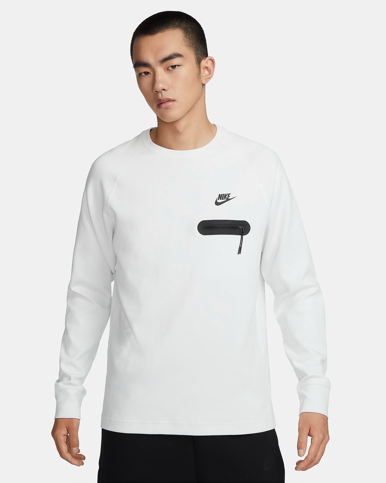 Nike - Áo tay dài thể thao Nam Tech Fleece Lightweight Men's Long-Sleeve Top