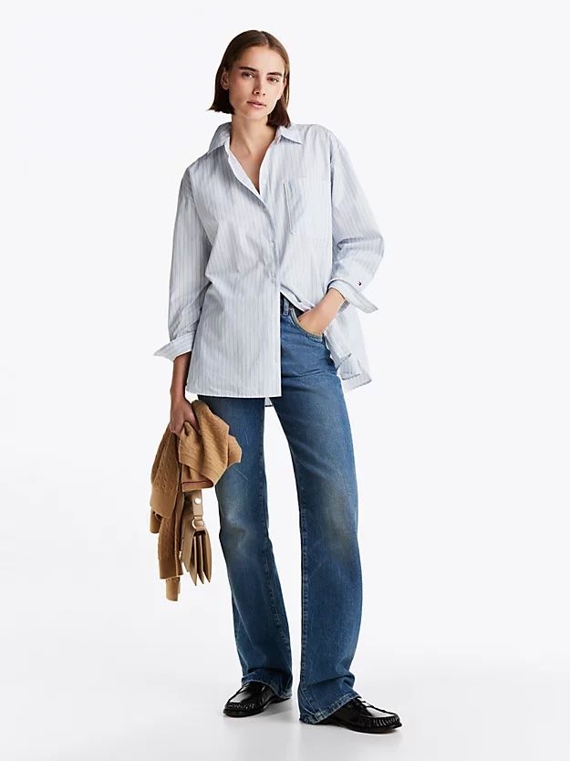 Tommy Hilfiger - Quần jeans dài nữ High Rise Relaxed Bootcut Jeans