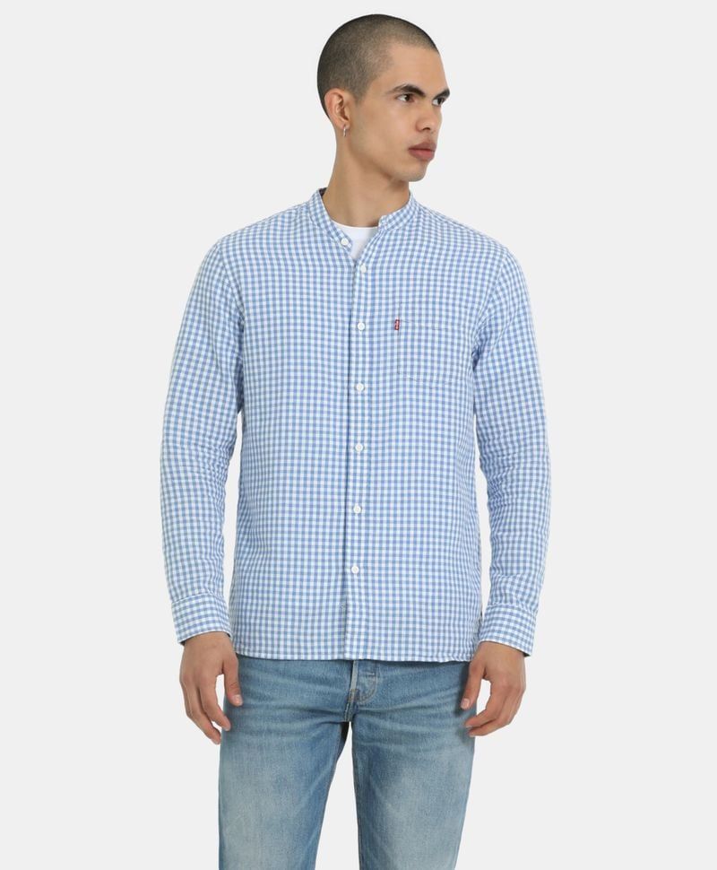 Levi's - Áo sơ mi tay dài nam Banded Collar 1 Pocket Shirt