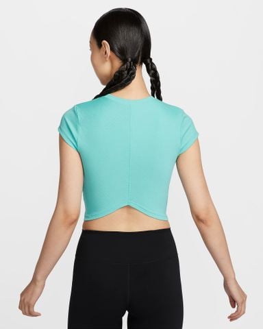 Nike - Áo tay ngắn thể thao Nữ One Fitted Rib Women's Dri-FIT Short-Sleeve Cropped Top