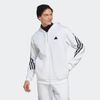 adidas - Áo khoác có mũ trùm đầu Nam Future Icons 3-Stripes Full-Zip Hoodie - White