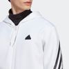 adidas - Áo khoác có mũ trùm đầu Nam Future Icons 3-Stripes Full-Zip Hoodie - White