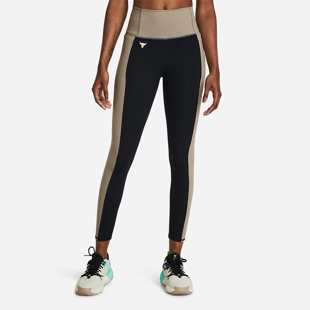 Under Armour - Quần dài ống ôm nữ Armour Project Rock Lets Go Colorblock Ankle 7/8 Tights