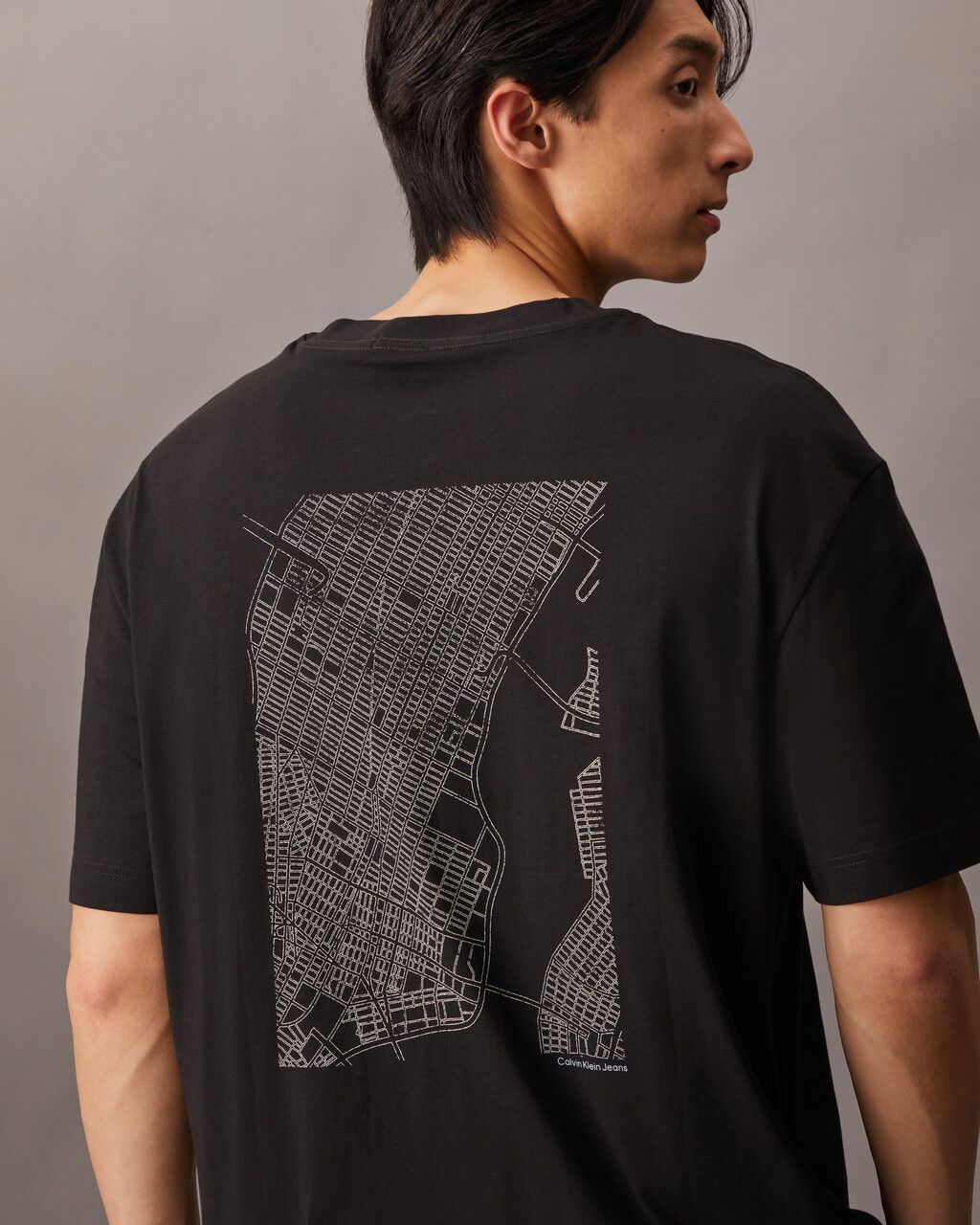 Calvin Klein - Áo thun thời trang CK nam City Grid Map Tee