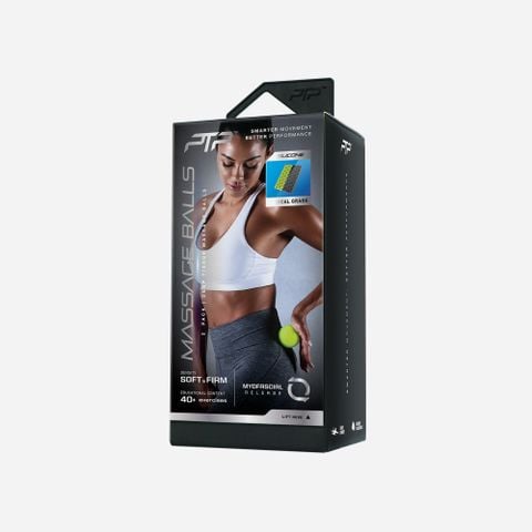 Ptp - Bóng mát xa giãn cơ nam nữ Massage Balls Combination Black & Lime Fitness