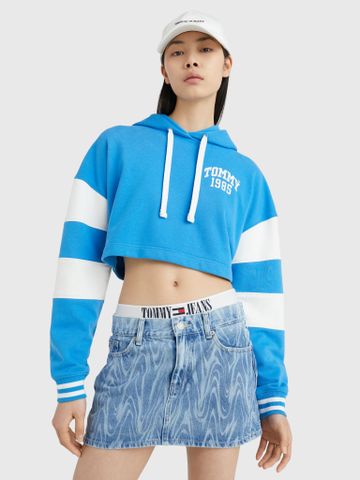 Tommy Hilfiger - Áo khoác tay dài nữ Cropped Tommy 85 Hoody