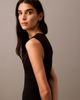 Calvin Klein - Đầm CK nữ Smooth Cotton Rib Sweater Midi V-Neck Dress