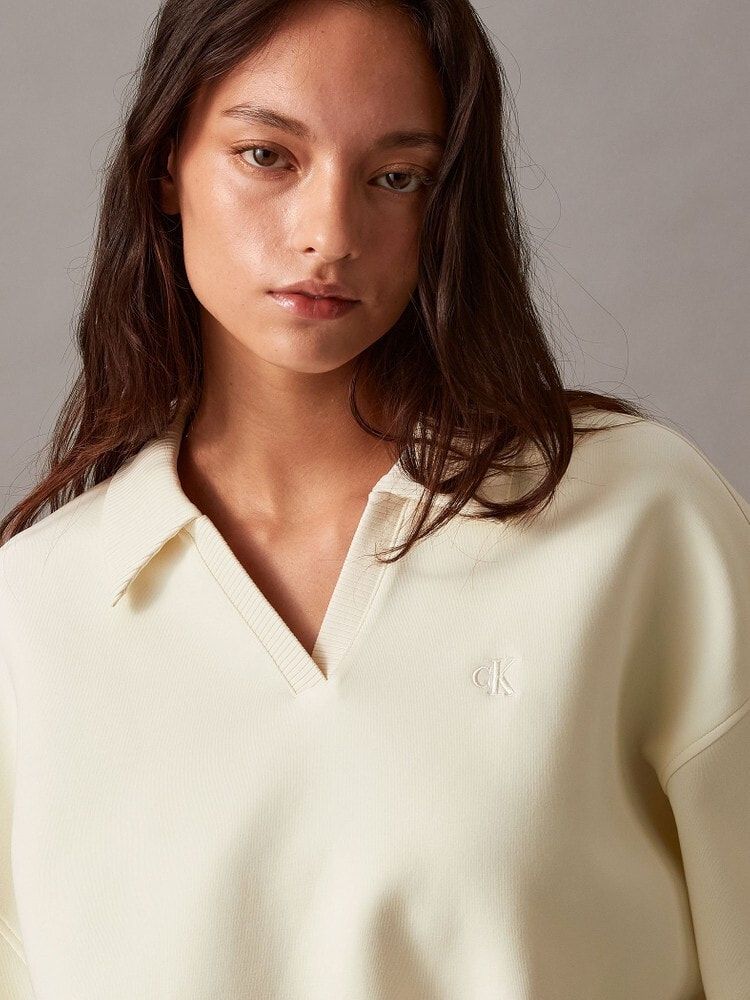 Calvin Klein - Áo len tay dài CK nữ Monogram Roll Neck Jumper