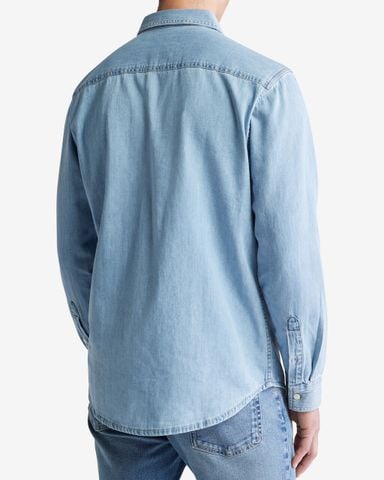 Calvin Klein - Áo sơ mi tay dài CK nam Casual Classic Light Wash Denim Shirt - 2