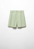 Mango - Quần ngắn nữ Pleated high-waist shorts