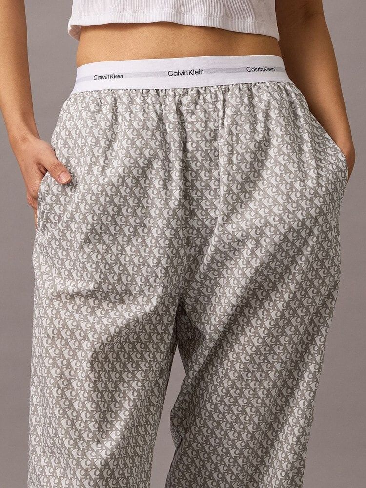 Calvin Klein - Quần ngủ CK nữ Logo Cotton Poplin Pants