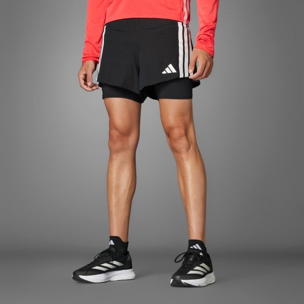 adidas - Quần ngắn chạy bộ Nam Adizero Running 2-in-1 Gel Pocket Shorts