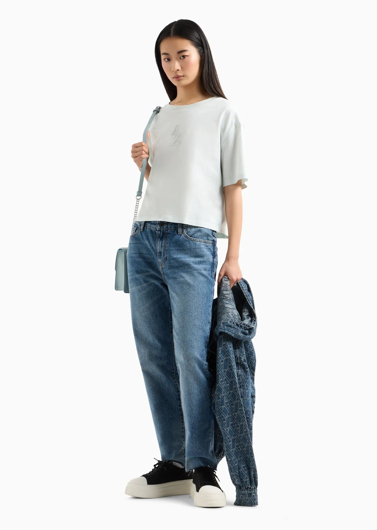 Armani Exchange - Quần jeans ống thẳng nhỏ nữ Aix Women's 5 Pockets Pant
