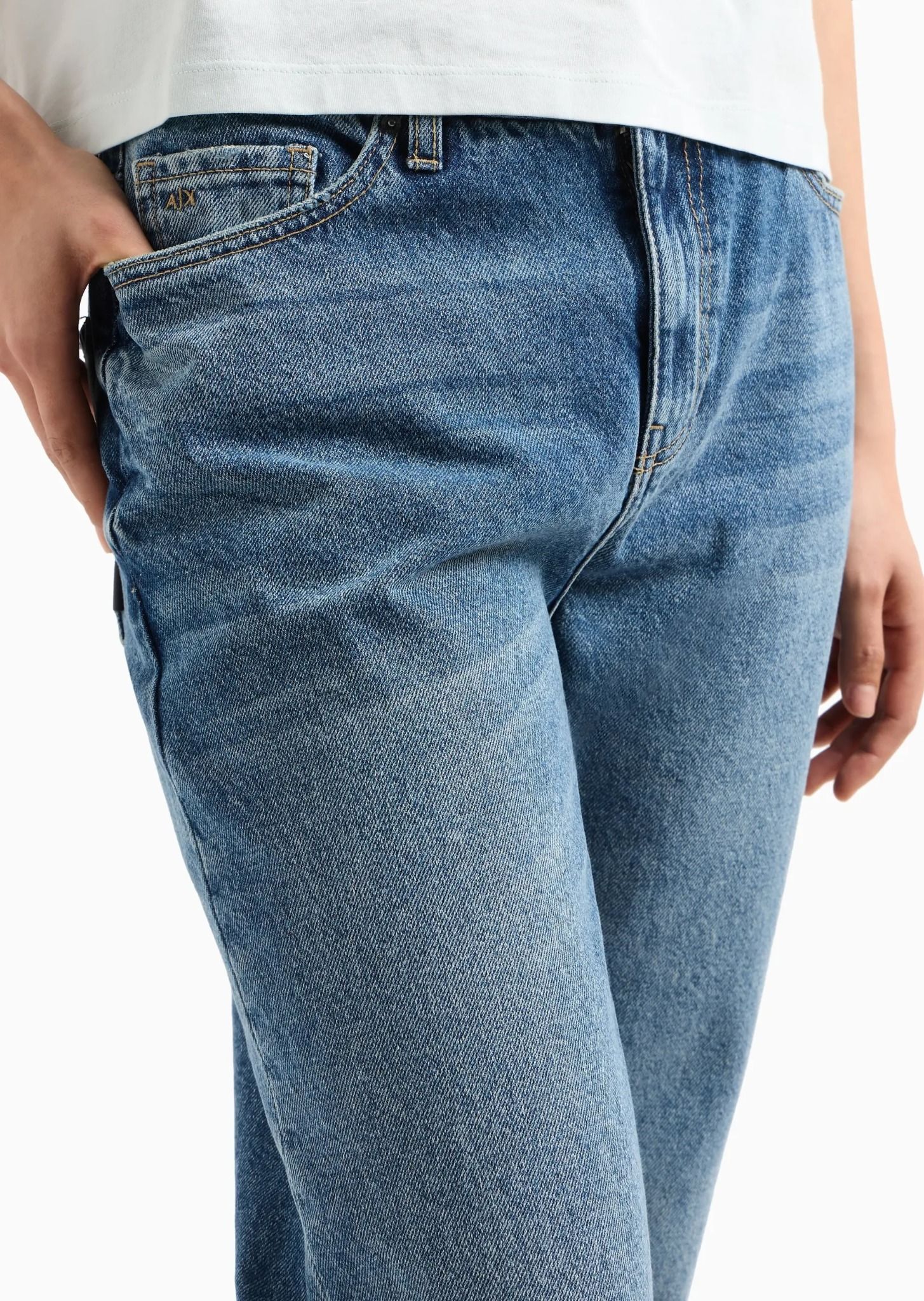Armani Exchange - Quần jeans ống thẳng nhỏ nữ Aix Women's 5 Pockets Pant