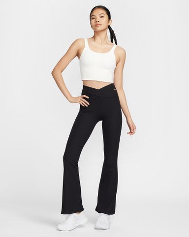 Nike - Quần dài thể thao Nữ Zenvy Rib Women's Gentle-Support High-Waisted Flared Leggings