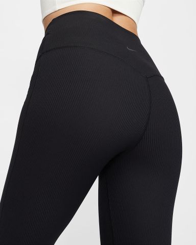 Nike - Quần dài thể thao Nữ Zenvy Rib Women's Gentle-Support High-Waisted Flared Leggings
