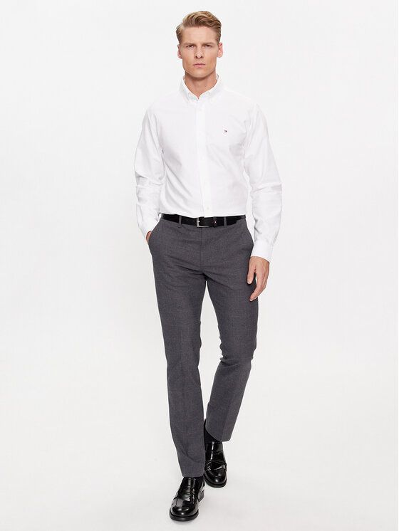 Tommy Hilfiger - Áo sơ mi tay dài nam Oxford Dobby Right Mid Shirt