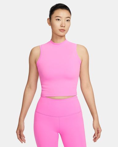 Nike - Áo ba lỗ thể thao Nữ Nike One Fitted Women's Dri-FIT Mock-Neck Cropped Tank Top