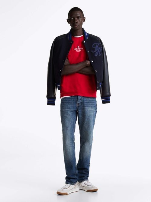 Tommy Hilfiger - Áo thun tay ngắn nam Hilfiger Logo Crew Neck T-Shirt