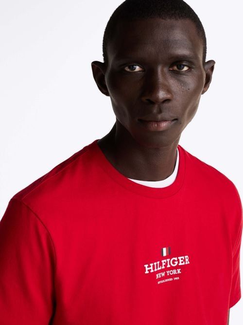 Tommy Hilfiger - Áo thun tay ngắn nam Hilfiger Logo Crew Neck T-Shirt
