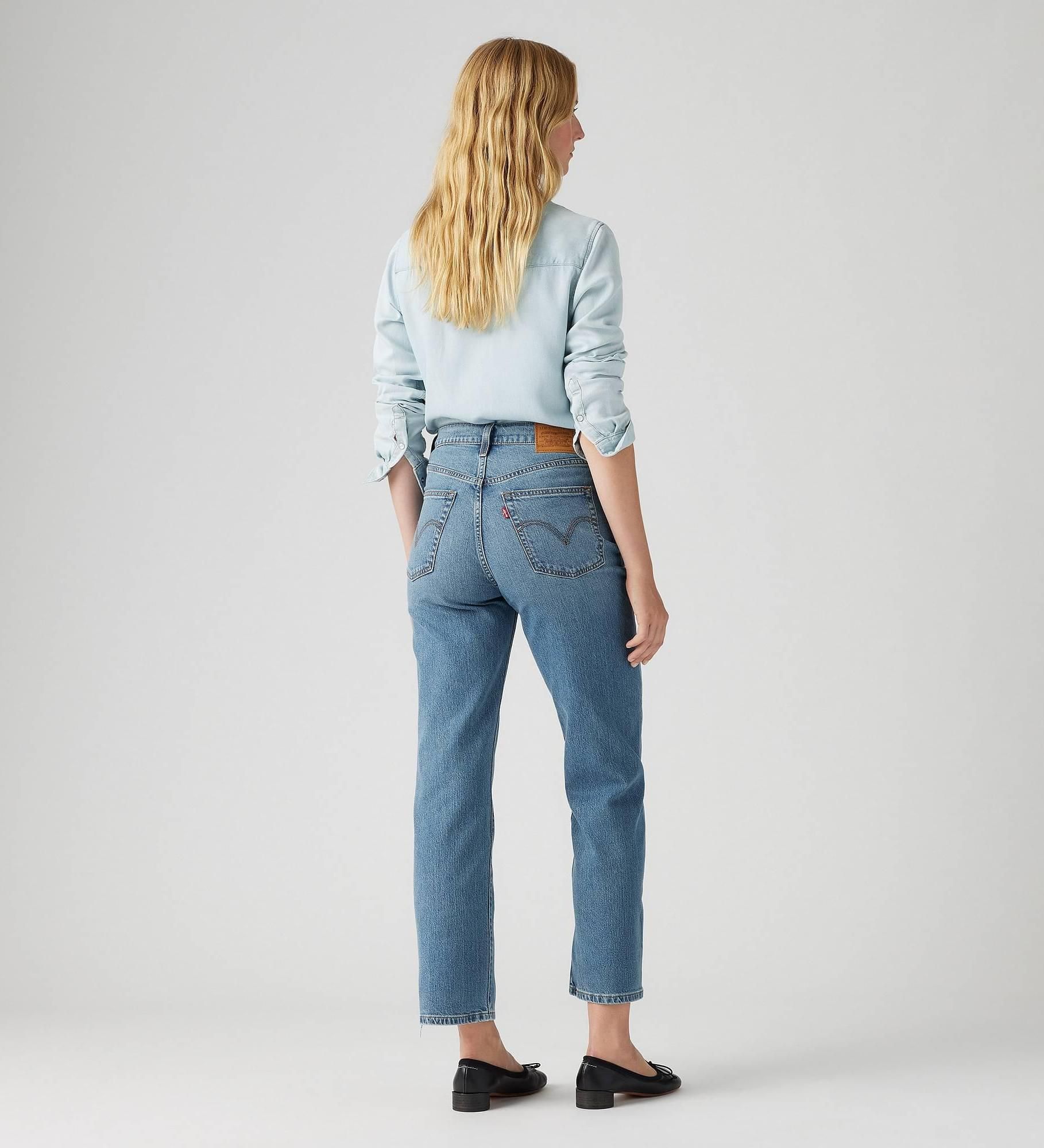 Levi's - Quần jeans ống đứng nữ Ribcage Straight Ankle Cotton Linen Jeans