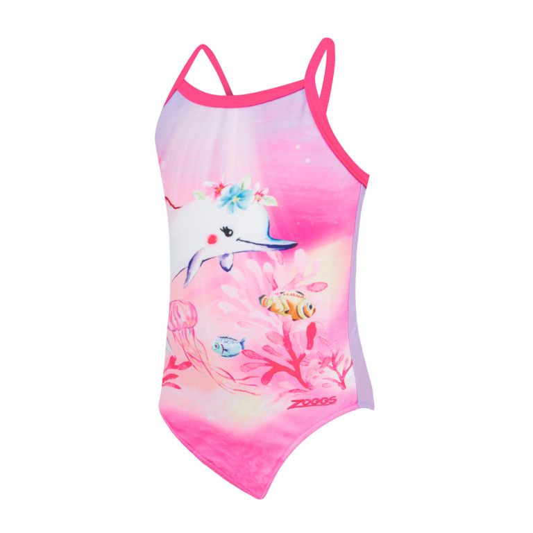 Zoggs - Đồ bơi bé gái Girls Squeak Yaroomba Floral One Piece Swimsuit