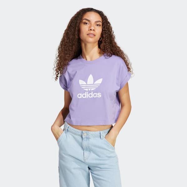 adidas - Áo tay ngắn Nữ Adicolor Classics Short Trefoil Tee T-shirt (Short Sleeve)