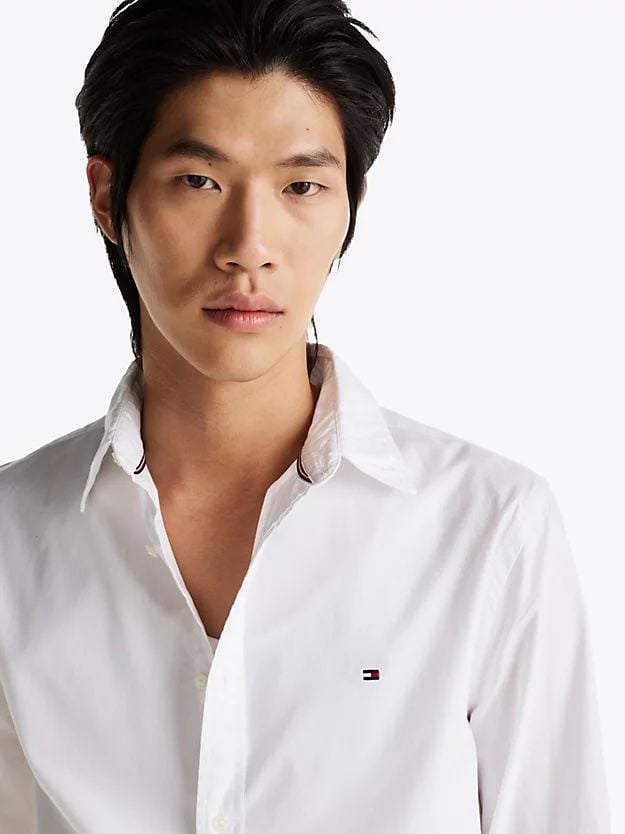 Tommy Hilfiger - Áo sơ mi tay dài nam TH Flex Slim Fit Poplin Shirt