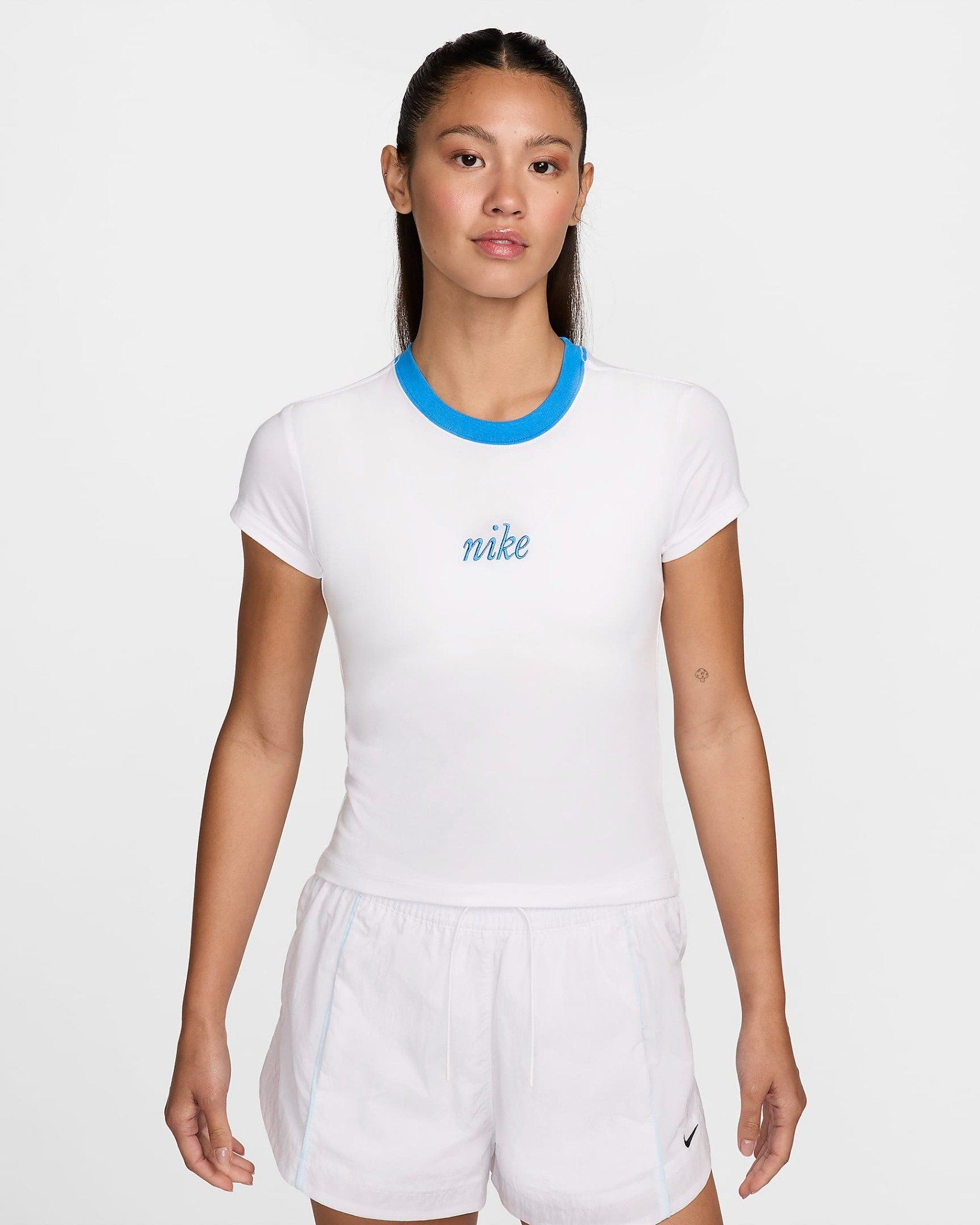 Nike - Áo thun thời trang Nữ Chill Knit Women's Slim Cropped Tee