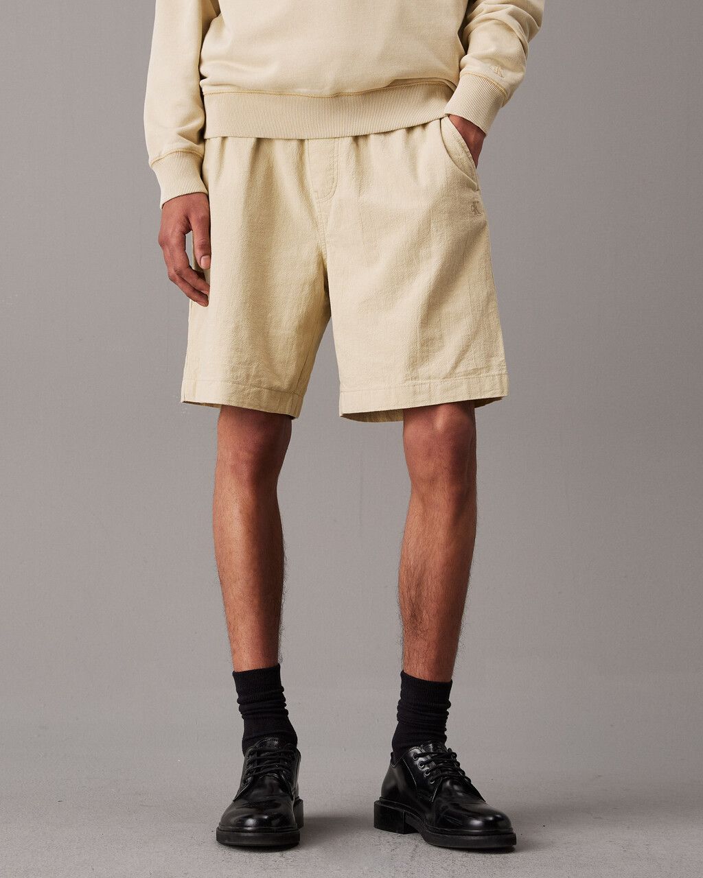 Calvin Klein - Quần ngắn CK nam Textured Cotton Short