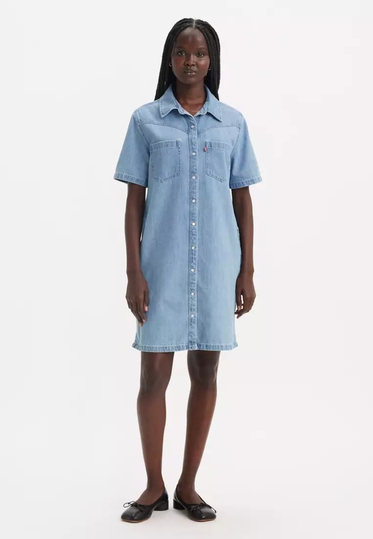 Levi's - Đầm jeans nữ Women's Louisa Short-Sleeve Denim Dress