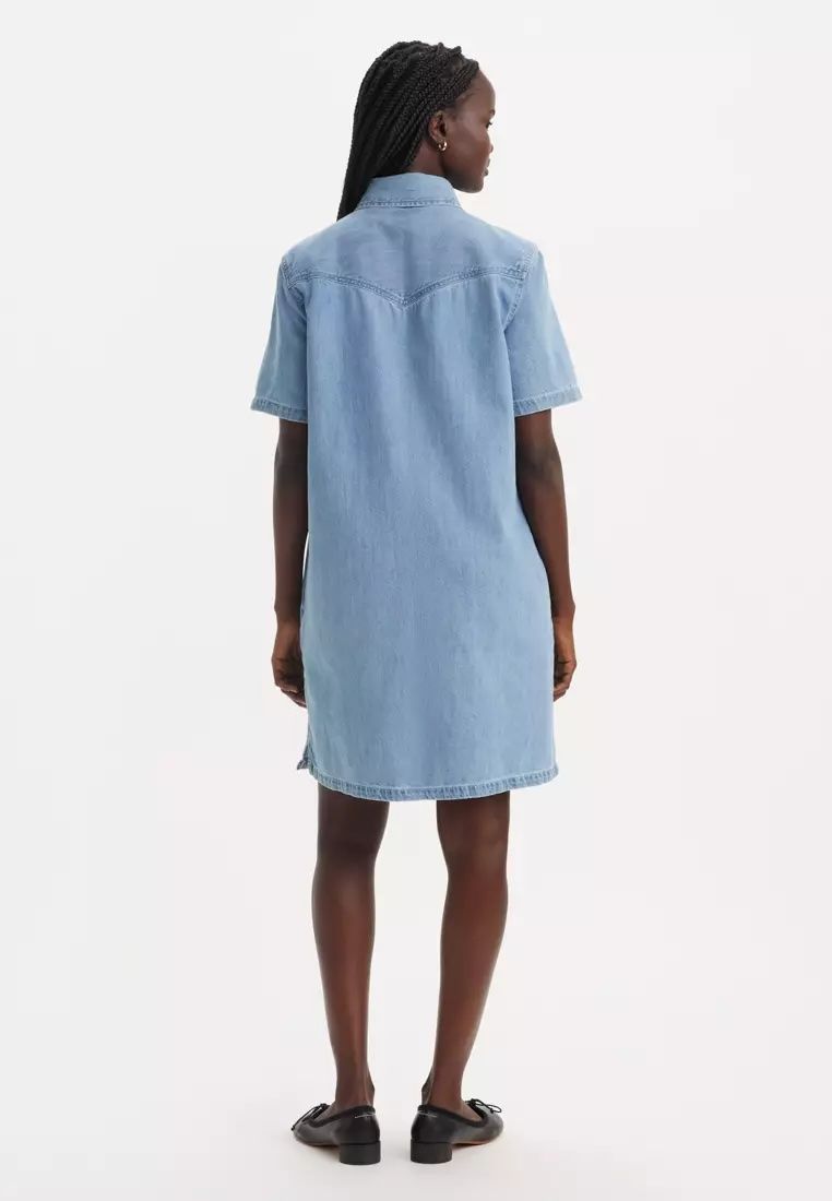 Levi's - Đầm jeans nữ Women's Louisa Short-Sleeve Denim Dress
