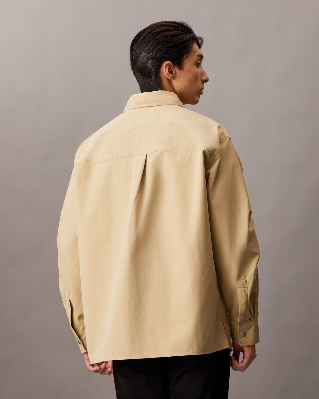 Calvin Klein - Áo sơ mi tay dài CK nam Utility Long Sleeve Zip Up Shirt