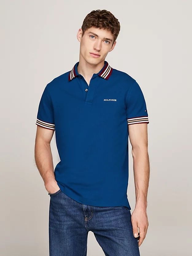 Tommy Hilfiger - Áo polo tay ngắn nam Contrast Collar Regular Polo Shirt