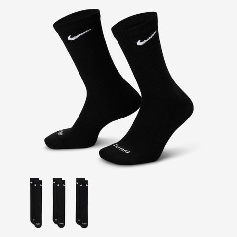 Nike - Bộ ba đôi Vớ thể thao cổ cao Nam Everyday Plus Cushioned Training Crew Socks (3 Pairs)