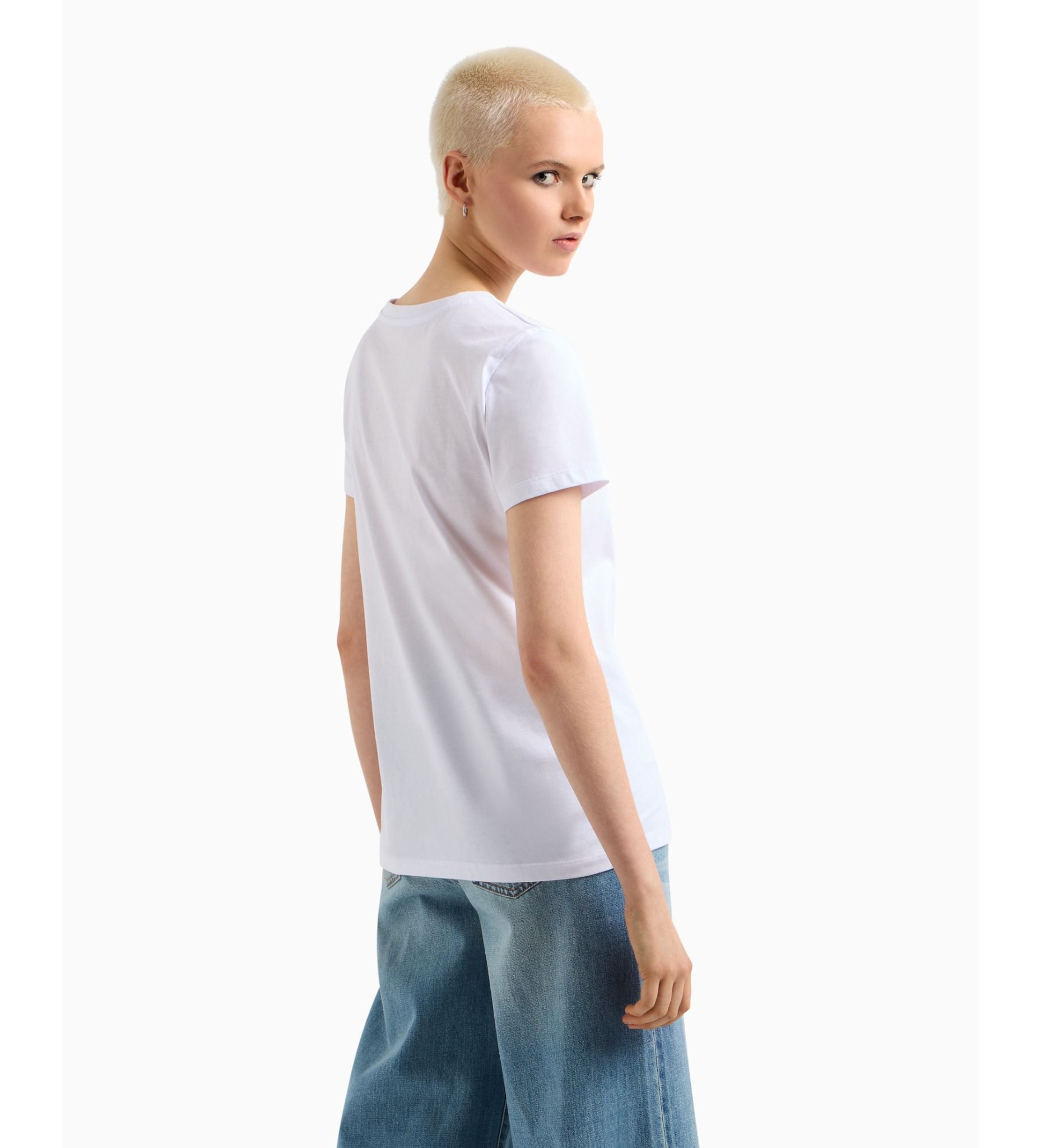 Armani Exchange - Áo phông thời trang nữ Ax Short sleeve T-shirt white