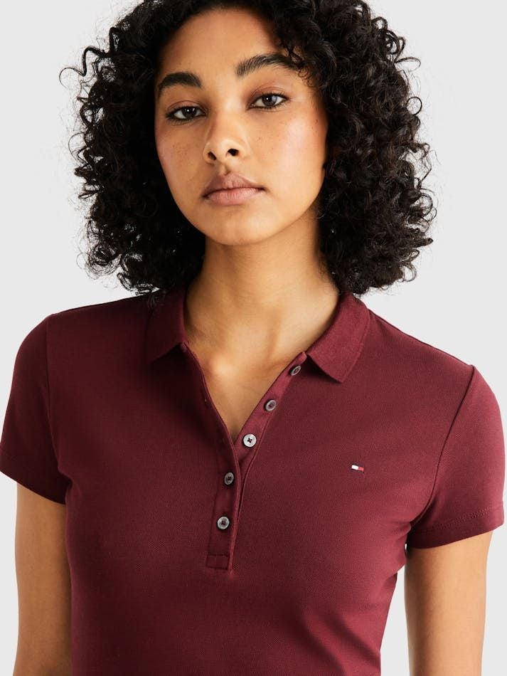 Tommy Hilfiger - Áo polo tay ngắn nữ TH Premium Slim Polo