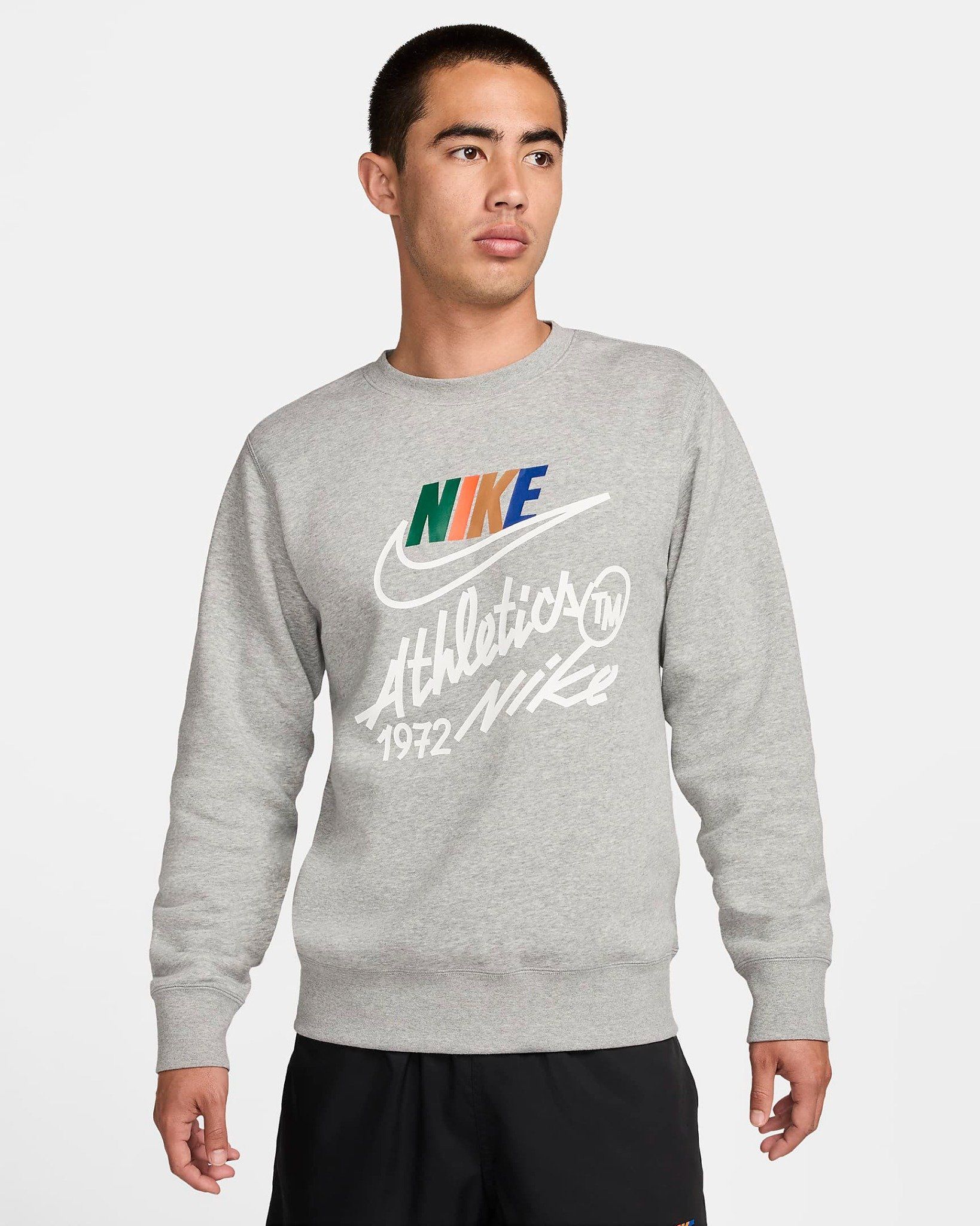Nike - Áo tay dài thể thao Nam Club Fleece Men's Crew
