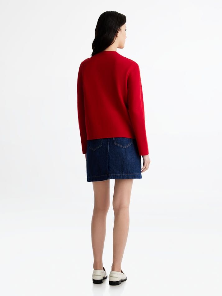 Tommy Hilfiger - Áo khoác len tay dài nữ Reversible Crew Neck Cardigan