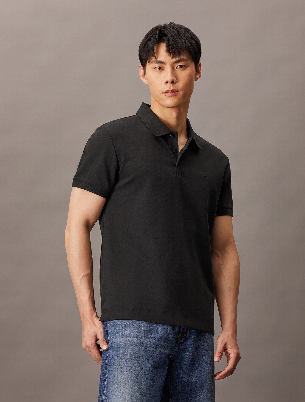 Calvin Klein - Áo polo CK nam Liquid Cotton Polo Shirt